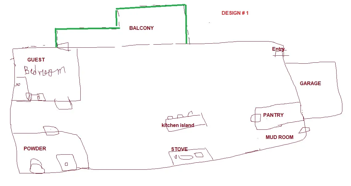 Floor plan study from the foothills residence design package